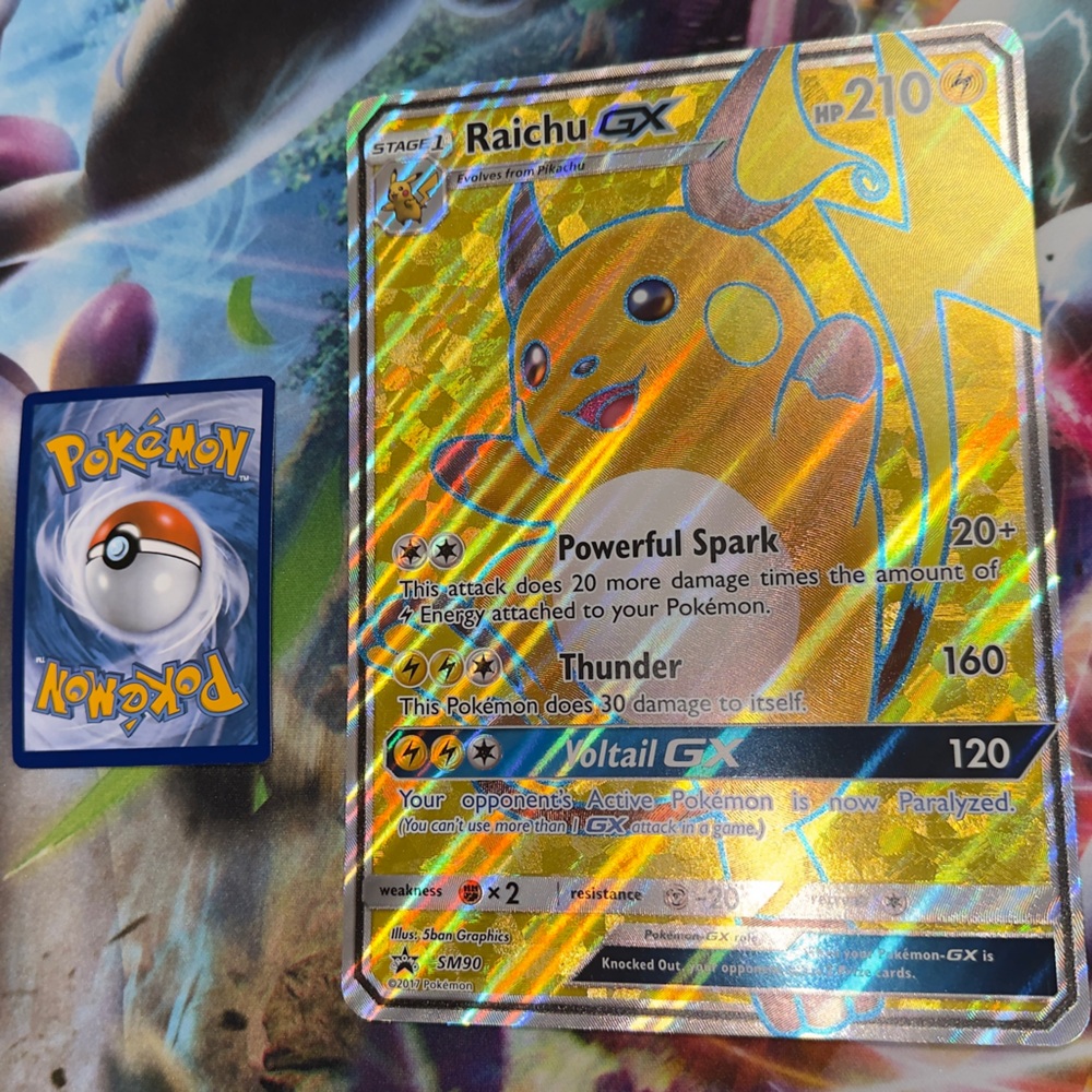 Jumbo Raichu GX Oversized Promo Card SM90 Full Art Holo Pokémon tcg